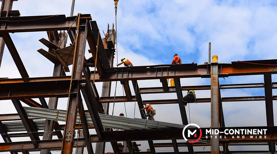 steel beams for the construction industry